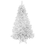 SHATCHI Alaskan Pine Black/Green/White Christmas Bushy Looking Artificial Tree with Metal Stand Xmas Home Décor, PVC, 4Ft/120CM