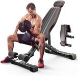 Adjustable 660LBS Weight Bench, 16 Positions Heavy Duty Weight Lifting Sit Up Bench Workout Benchs Folding Bench Press Exercise Bench