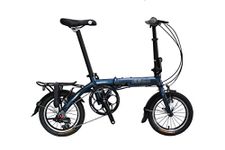 Pace 3.0 Model - SOLOROCK 14" 3 Speed Aluminum Folding Bike - Super Light (Metallic Blue)