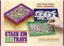 Bits and Pieces - Puzzle Stack-Em Sorting Trays - Puzzle Piece Sorter - Puzzle Gift