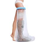 BEAUTYLIFE Adult Full Leg Cast Cover For Shower,Long Leg Waterproof Protector Cast Dressing Cover Watertight Bag for Broken Leg Knee Foot Ankle Wound Burns Reusable