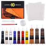 Magicfly Leather and Vinyl Repair Kit, 10 Colours for Sofa Couches Furniture Repair and Touch Ups Kit Leather Patch Scratch Repair for Car Seat, Boat, Couch