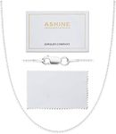 ASHINE Silver Chain Sterling Silver Necklace for Women Silver Chain Necklace for Women Valentine Necklace Chain (1mm Box Chain Lobster Clasp 21 Inches)