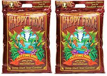 FoxFarm FX14054 Happy Frog Nutrient Rich and pH Adjusted Rapid Growth Garden Potting Soil Mix is Ready to Use, 12 quart (2 Pack)