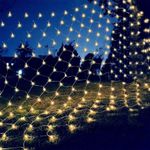 gresonic Net Outdoor Mesh Lights,160 LEDs 6.5ft x 3.2ft Connectable Waterproof String Lights for Christmas Halloween,Bushes,Holiday,Party,Garden,Patio(Warm White)