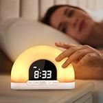 UPROZIL Sunrise Alarm Clock,Wake Up Light for Heavy Sleepers,Sunrise Lamp with Sunrise Simulation,Sunlight Alarm Clock with Brightness Adjustable for Kids and Adult