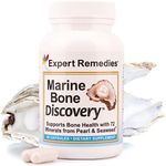 Marine Calcium Bone Density Supplement, 3.5X Absorbable Pearl Calcium & Icelandic Marine Algae, with Magnesium, Vitamin D3 K2 & More, Organic, Holistic Alternative, Astronaut Endorsed - 30 Days Supply