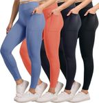 4 Pack: Womens Leggings Yoga Pants 