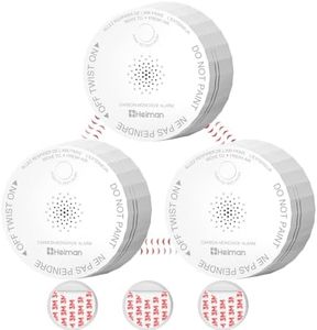 HEIMAN Carbon Monoxide Detectors, Interconnected, UL2034 5th Ed, C1-R,3Pack