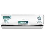 Haier 1.5 Ton 5 Star HEXA Inverter Split AC (5460W, Copper, Heavy Duty, 4 way Swing, Frost Self Clean, 7 in 1, HD Filter, Cools at 60°C, 20 mtr Air Throw - HSU19K-PYSC5BN-INV, White)