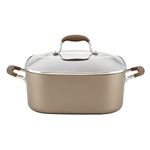 Anolon 83867 Advanced Hard Anodized Nonstick Casserole Dish/Casserole Pan with Lid - 7 Quart, Bronze Brown