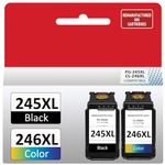 245XL 246XL Black Color Ink Cartridges Remanufactured for CANON 245 246 for Pixma TS3420 iP2820 MX490 MX492 MG2520 MG2920 MG3029 MG3020 MG2420 TS3420 TS3120 TS3129 TS3320 TS3329 TR4520 MX492