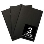 Sketchbooks - Soft Cover Starter Sketch Book and White 165 GSM Cartridge Paper Sketch Pad with Sizes A3 and A4 for Mixed Media Use (Pack of 3 - A5, Black)