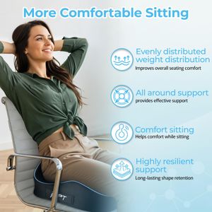 POOTACK Memory Foam Seat Cushion – Ergonomic Comfort Support