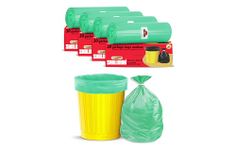 Shalimar Premium Garbage Bags (Lavender Fragrance) Size 19 X 21 Inches (Medium) 120 Bags (4 Rolls) Dustbin Bag/Trash Bag - Green Color