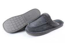 Ed Men's Comfy Indoor/Outdoor, Synthetic Scuff Slippers with Memory Foam/Anti-Slip Outsole (Grey, US Footwear Size System, Adult, Men, Numeric, Medium, 11)