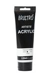 BRUSTRO Artist's Acrylic Paint | Titanium White | 120ml | Ideal for Paper, Canvas, Water-based, Non-toxic, Inter-mixable, Perfect for Artists, Crafters, Students and Professionals