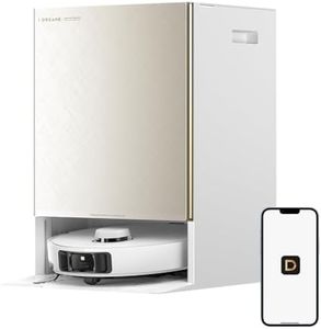 DREAME Matrix10 Pro Robot Vacuum and Mop, Featuring Multi-Mop Switching Dock, Three-Solution Compartment, Detangling Brush, 30,000Pa Suction, 212°F (100℃) Mop Self-Cleaning White