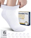 Pembrook White Diabetic Socks for M