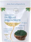 NaturalZing 100% Pure Chlorella/Spirulina Tablets | 1000 250mg Tablets | 60 Servings | 60% Protein | Vegan Protein | Omega 3s | Alkaline | Chlorophyll | Cracked Cell | Grown with Sunlight | Taiwanese