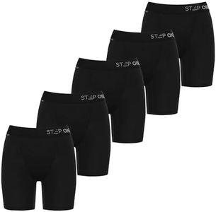 STEP ONE Womens Boxers Underwear Womens Underwear, Moisture Wicking Underwear Women, Chafe-Reducing Women Underwear Black