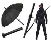 zooro- Samurai Umbrella Windproof Semi Automatic Ninja Katana Samurai Umbrella, The Best Creative Gift (16 Bone)