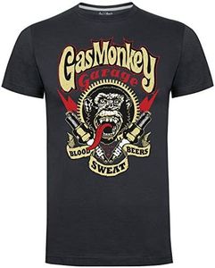 Gas Monkey Garage Sparkplugs T-Shirt Grey, Darkgrey, XXL