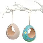 Baker Ross AR267 Bird Feeders for Crafts - Pack of 2, Ceramic Painting Art Activities for Kids, 11cmx9cm