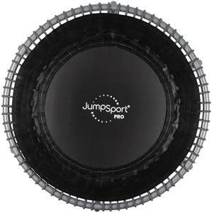 JumpSport 350 PRO Fitness Trampoline, Cardio Workout, No-Tip Arched Legs Home Gym Equipment, Adjustable Bungees & 60 Day Trial Video, 39", Graphite