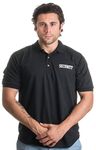 Ann Arbor T-shirt Co. Security | Professional Security Officer, Guard Unisex DryBlend Collared Shirt-(Polo, L) Black