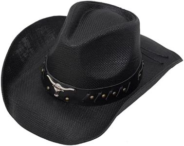 SoJourner Bags Men & Women's Cowboy Cowgirl Hat - Western Hats for Women, Adjustable Cowboy Hat Men with Wide Brim