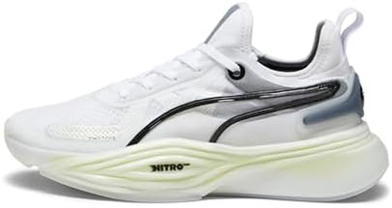 PUMA Men's Pwr Nitro Squared Track Shoe, White Black, 9 UK