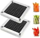 WICHEMI Replacement Chopper Blade 3/8" Blade Commercial Vegetable Chopper Stainless Steel Onion Chopper Dicer Blades and Pusher Block for Tomato Dicer French Fry Cutter (2 Pack)