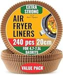 240 pcs Air Fryer Liners for Ninja, Round Disposable Airfryer Paper Liners – Non-Stick and Oil Proof for Easy Cleanup, Great for Oven, Pans & Baking – 8 Inch for 5-8 qt Basket by Baker's Signature