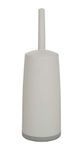 CleanPEAK Toilet Brush with Holder, Replacement Head, Hand Guard and Non-Slip Base for Bathrooms – White