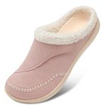 JOINFREE Winter Slippers Warm House Slippers Bedroom Slippers for Women Wide Toe Outdoor Non-Slip Slippers Pink 10 Women Wide