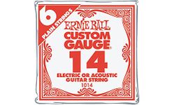 Ernie Ball Nickel Plain Single Guitar String .014 6-Pack