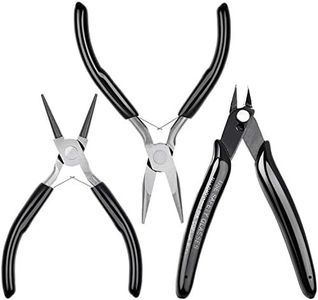 Jewelry Pliers, Cridoz Beading Pliers Set with Needle Nose Pliers, Round Nose Pliers and Wire Cutter for Jewelry Making Beading Repair Supplies and Crafting (set of 3)