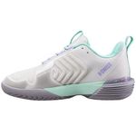 K-Swiss Women's Ultrashot 3 Tennis Shoe, Nimbus Cloud/Lilac Gray/Neon Purple, 7.5 UK