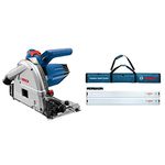 BOSCH Tools Track Saw GKT13-225L 6-1/2 in. Precision Saw (4th Gen) + FSN1600X2B 63 in. Tracks and Connector Kit