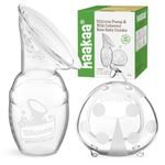 haakaa Manual Breast Pump 4oz/100ml and Ladybug Milk Collector 2.5oz/75ml Combo for Breastfeeding, Made of Food Grade Silicone