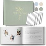 Wedding Guest Book for Your Wedding Reception - Elegant Guestbook with Table Sign to Sign in and Add Polaroid Photos - The Perfect Wedding Or Baby Shower Guest Book for The Special Day