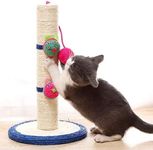 Mumoo Bear Natural Sisal Cat Scratching Post Tree Tower with Ball Scratcher Toy