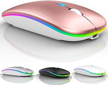 Bluetooth Mouse for ipad,Bluetooth Mouse for MacBook Air/Mac/MacBook Pro/Mini/ipad Pro/iMac/Laptop,Rechargeable Wireless Mouse for MacBook Air/MacBook pro Chromebook Laptop PC (Rose Gold)