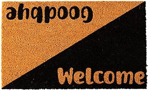SlipToGrip 18x30 Inches Natural Coir Doormats for Outdoor Entrance with Non Slip Heavy Duty Rubber Backing - Goodbye Design Door Mat, Coir Door Mats Outdoor, Spring Doormat, Blank Welcome Mat