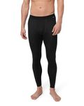 DANISH ENDURANCE Thermal Leggings Men with Optional Fly, Merino Wool Long Johns, Warm Base Layer Bottoms, Black, M