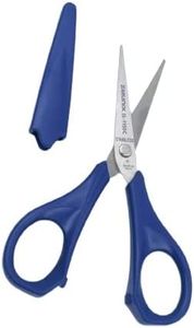 Munix SL-1150C 128 mm / 5" Stainless Steel Scissors | Pointed Tip with Shock Proof Body | Ergonomic & Soft Handles for Easy Handling | Dark Blue, Pack of 2 - Color May Vary