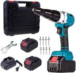 Etersec Cordless Rivet Gun, Portable 21V Lithium Battery Charging Full-Automatic Core Pulling Rivet Gun Professional Kit,with Battery and Charger，for 1/8 ", 5/32", 3/16 "Rivets