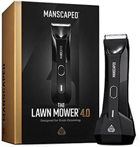 MANSCAPED® The Lawn Mower® 4.0, Electric Groin Hair Trimmer, Replaceable SkinSafe® Ceramic Blade Heads, Waterproof Wet/Dry Clippers, Rechargeable, Wireless Charging, Male Hygiene Grooming Razor