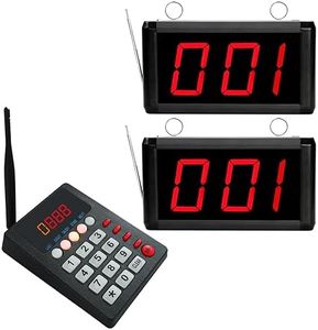 Wireless Queue Calling System Take A Number System Waiting Number Pager Customer Call Service for Restaurant Hospital Bank Waiting Line Management (K-999+K-302 1+2)